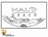 Halo Reach Coloring Logo Pages Kids Color sketch template