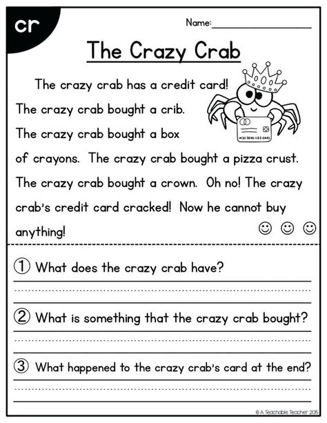 reading comprehension kindergarten worksheets    reading