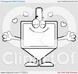Dreidel Wanting Hug Mascot Loving Outlined Coloring Clipart Cartoon Vector Cory Thoman sketch template
