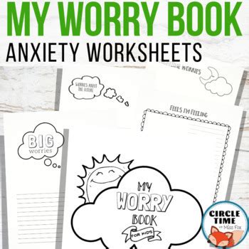 anxiety worksheets  srl printables teachers pay teachers