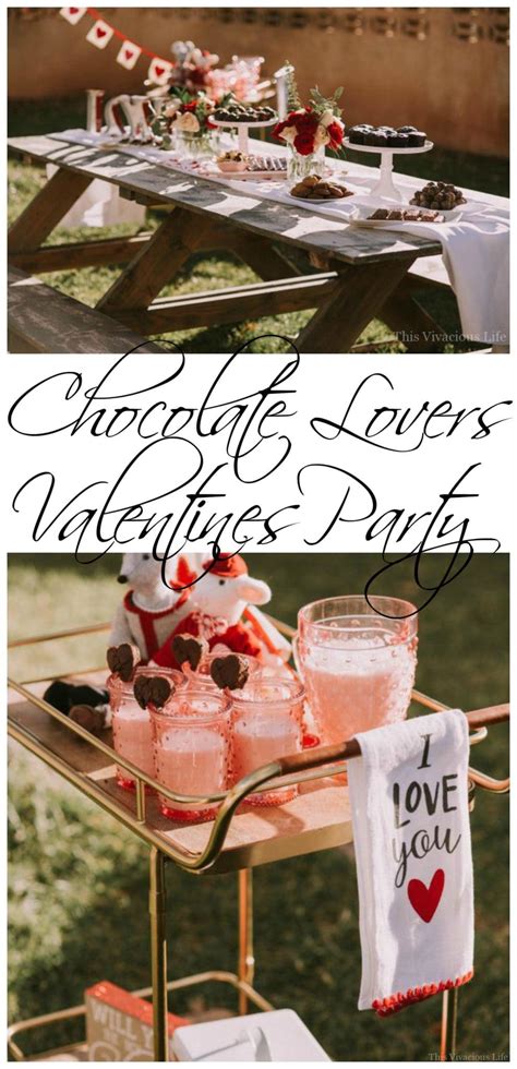 chocolate lovers valentines party and chocolate strawberry heart cakes