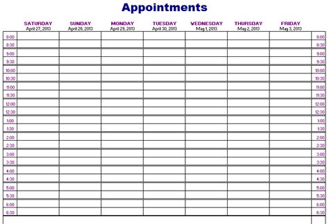 printable appointment calendar appointment calendar schedule