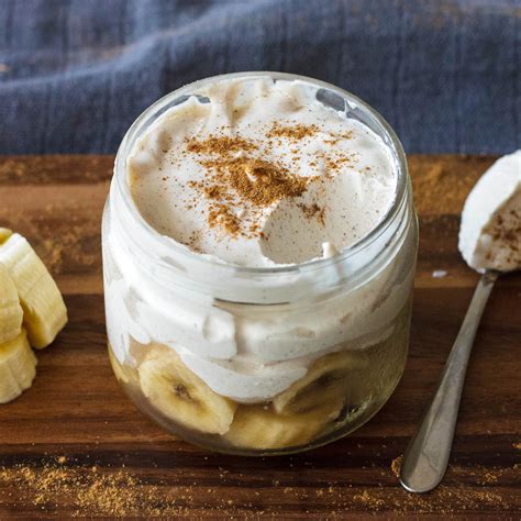 easy banana cinnamon whipped cream dessert refresh my health