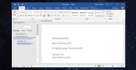 change multiple heading levels  ms word