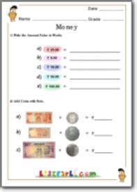 subtraction money worksheets