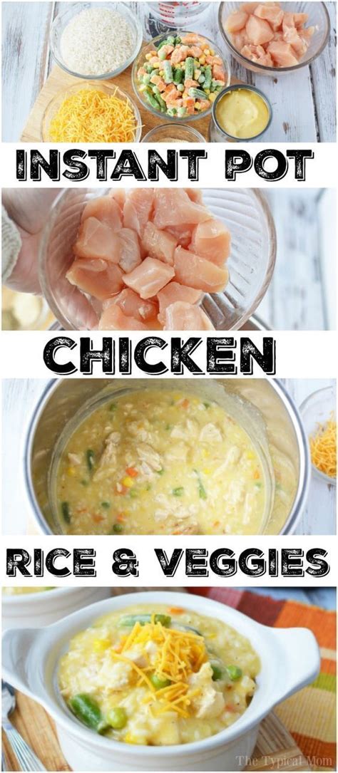 pressure cooker chicken  rice  veggies instant pot recipes