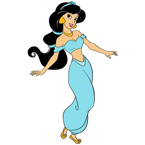 How To Draw Princess Jasmine From Disney S Aladdin