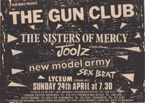 from the archives the gun club concert chronology