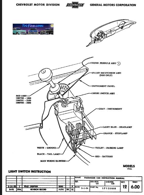 lovely  chevy headlight switch wiring diagram