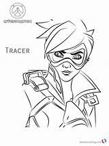 Overwatch Coloring Pages Tracer Face Printable Print Kids Bettercoloring sketch template