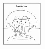 Coloring Leo Oswald Edward Printable Egbert Octopus Twins sketch template