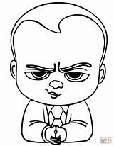 Coloring Boss Baby Pages Printable Drawing sketch template