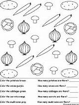 Vegetables Sorting Count Color Worksheet Worksheets Math Enchantedlearning Write Fruits Fruit Activities Pdf Label Printout Mushrooms sketch template