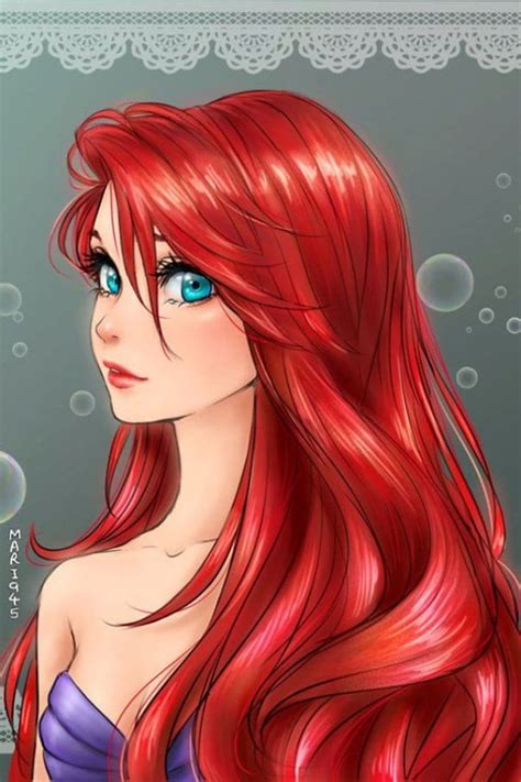 14 Female Disney Characters Drawn In Anime Style