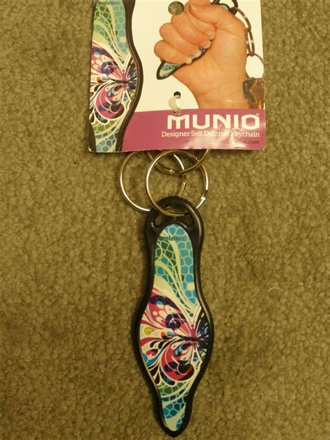 munio designer self defense keychain butterfly glass self defense