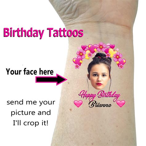 birthday tattoos temporary tattoos fake tattoos st birthday etsy uk