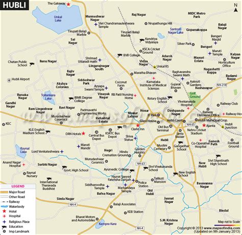 Hubballi Hubli City Map