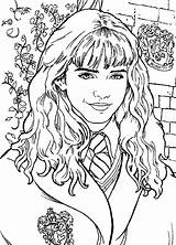 Hermione Granger Hermine Hermelien Griffel Coloringhome 10dibujos Educative Verjaardag Tekeningen Dxf Wand sketch template