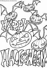 Coloring Destruction Designlooter Halloween Pages Pumpkins Bat Holiday sketch template