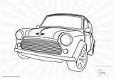 Mini Cooper Colouring Coloring Template Pages sketch template
