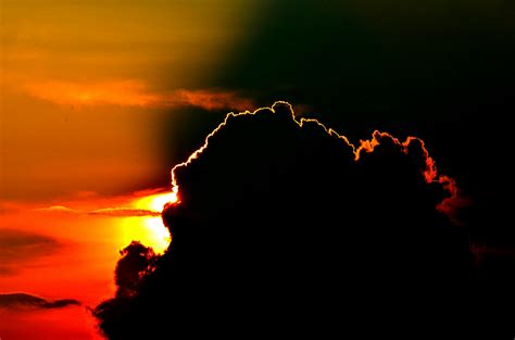 stock photo  sun   dark cloud