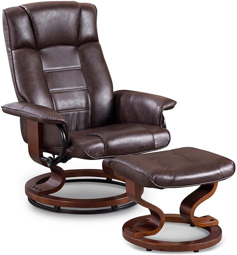mcombo leather soft swiveling recliner chair  wrapped swiveling