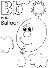 Coloring Letter Balloon Pages Preschool Drawing Alphabet Printable Line Color Letters Worksheets Animals Crafts Choose Board Select Supercoloring Category Coloringbay sketch template