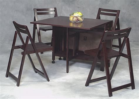 wood folding table  chairs set home furniture design