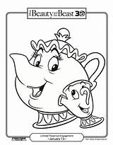 Coloring Beast Beauty Pages Chip Mrs Potts Disney Colouring Kids Lumiere Clipart Drawing Characters Fun Cliparts Lobster Drawings Candle Cute sketch template