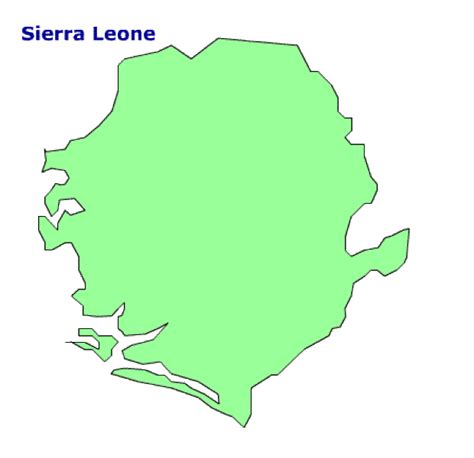 sierra leone map terrain area and outline maps of sierra