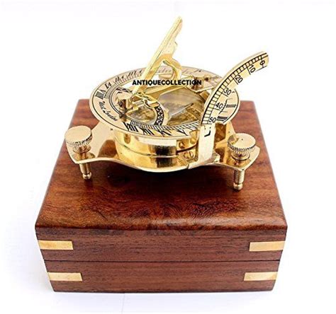 pin by antiquecollection on solid brass sundial compass