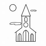 Kerken Kleurplaten sketch template