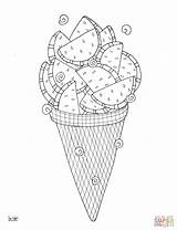 Coloring Pages Ice Cream Water Melon Food Ausmalbilder Printable Sheets Supercoloring Desserts Rods Adults Print Color Super Eis sketch template