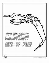 Klingon Prey Starship sketch template