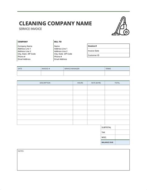 office cleaning invoice template  word excel