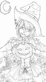 Halloween Coloring Pages Lineart Anime Deviantart Happy Rein Yagami Printable Witch Book Adult Drawings Colouring Rajzok Character Getdrawings Print Chibi sketch template