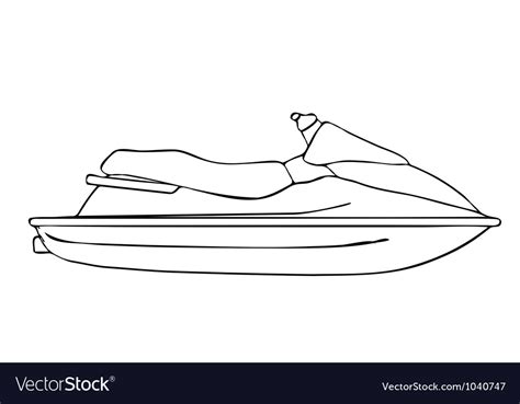 isolated jet ski royalty  vector image vectorstock