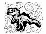 Fossil Coloring Pages Para Colorear Fosil sketch template