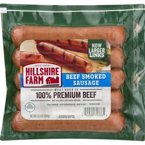 hillshire farm sausage beef smoked vacuum packed 13 5 oz instacart