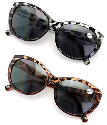 2 pairs women bifocal reading sunglasses reader glasses cateye vintage