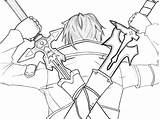 Kirito Sword Dual Online Drawing Wielding Deviantart Coloring Anime Sao Adult Drawings Pages Desenho Para Sketch Desenhos Template Cool Getdrawings sketch template