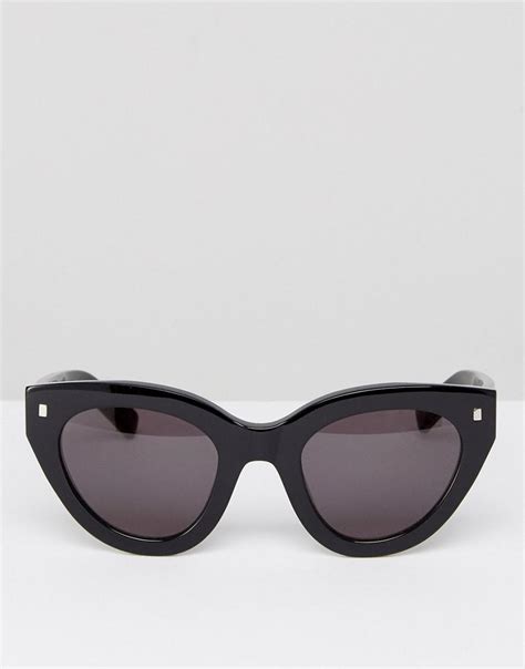 monokel neko cat eye sunglasses in black for men lyst
