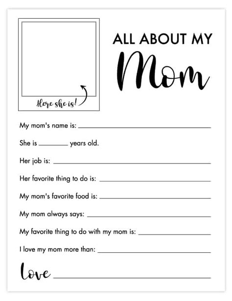 mom printable  printable templates