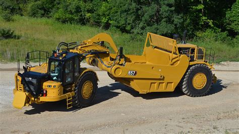 caterpillar updates  largest open bowl tractor scraper