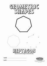 Heptagon Geometric sketch template