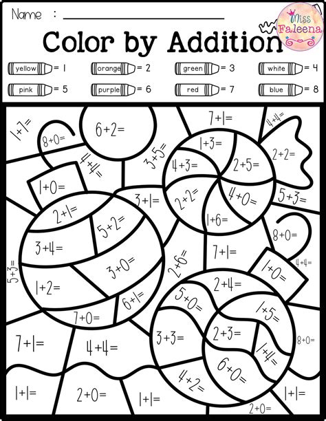 pages  color  math worksheets   product