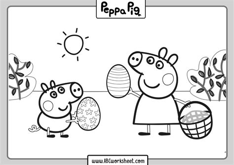 peppa pig summer coloring pages