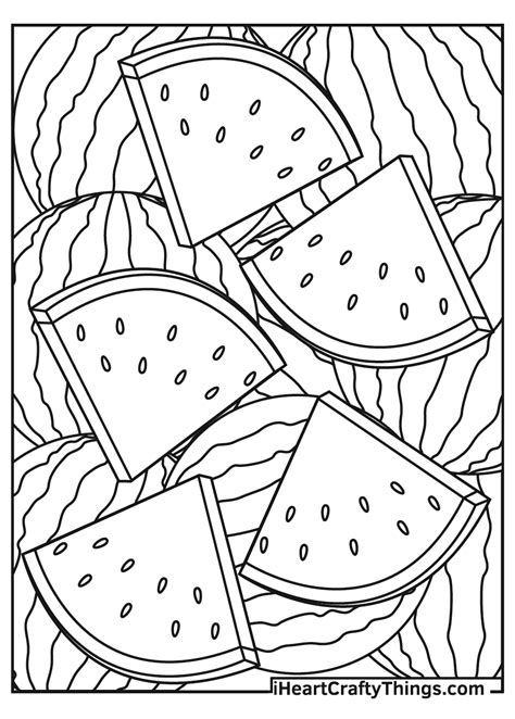 coloring pages easy watermelon drawings  kid davis requit