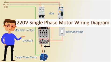 electric motor wiring diagram  phase