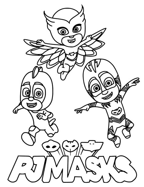 printable pj mask coloring pages